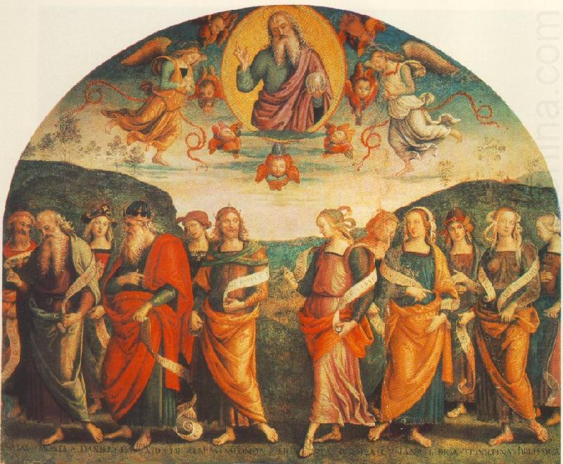PERUGINO, Pietro The Almighty with Prophets and Sybils china oil painting image